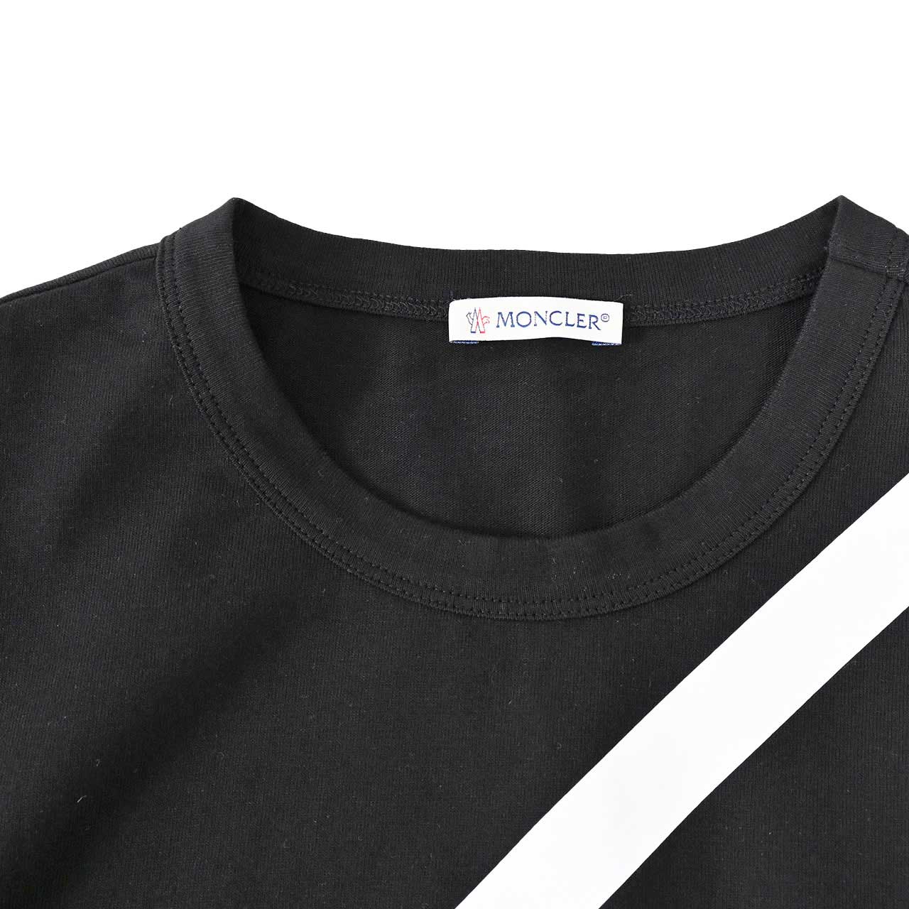 ★モンクレール MONCLER クルーネック半袖Tシャツ 8C00148 829H8 999 ブラック レディース