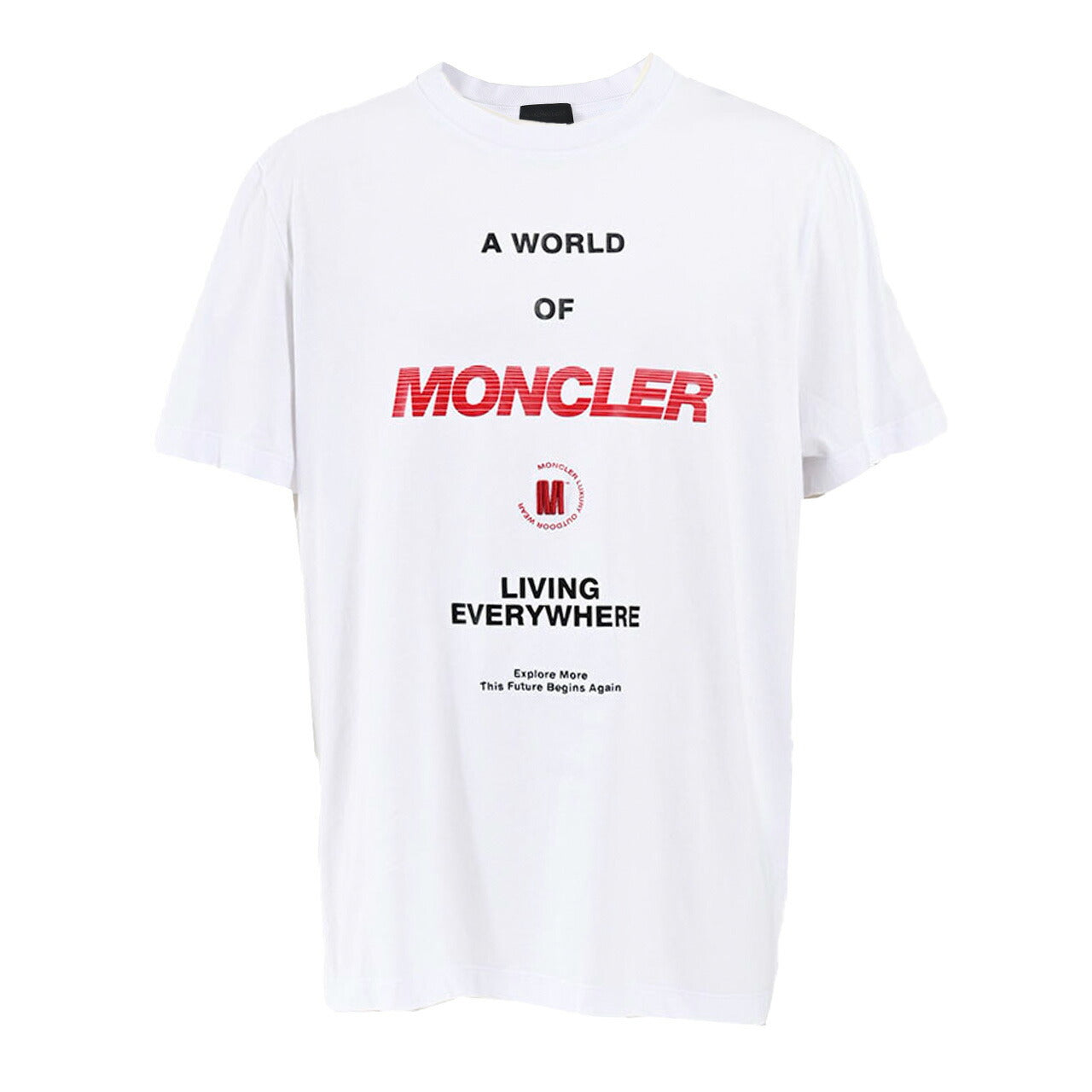 ★モンクレール MONCLER クルーネック半袖Tシャツ 8C00152 829H8 001 ホワイト メンズ