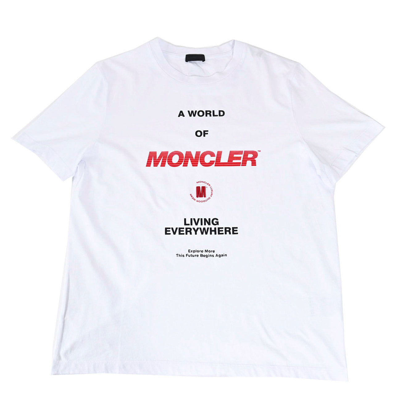 ★モンクレール MONCLER クルーネック半袖Tシャツ 8C00152 829H8 001 ホワイト メンズ