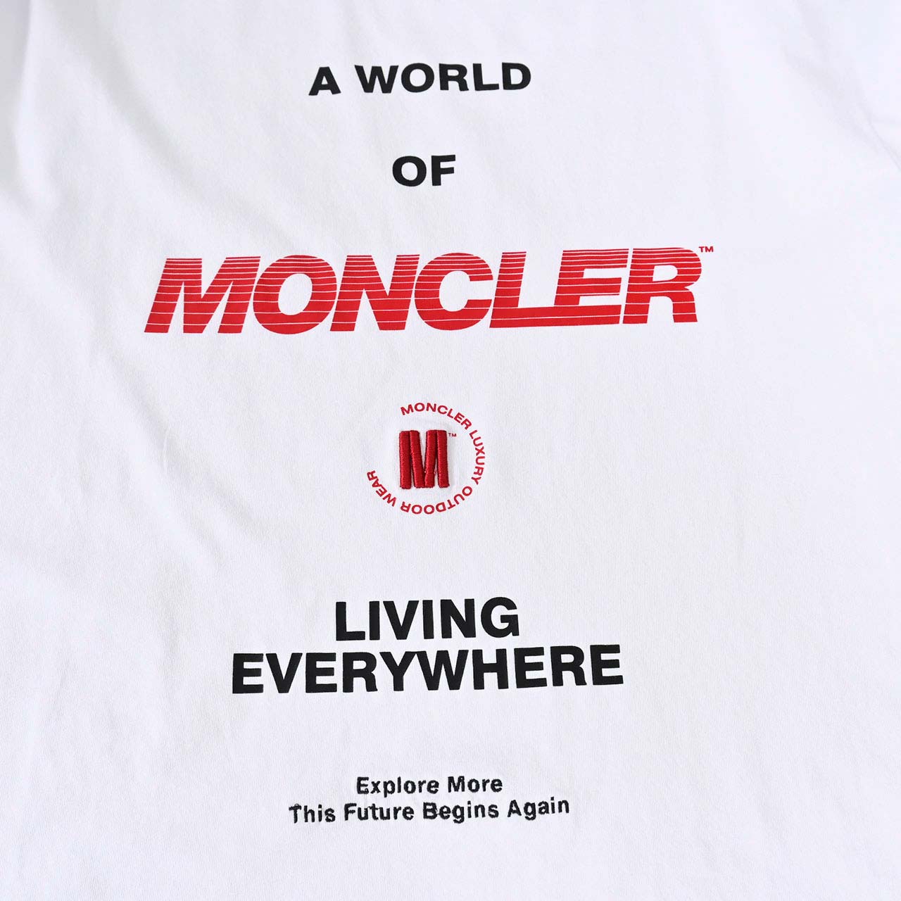 ★モンクレール MONCLER クルーネック半袖Tシャツ 8C00152 829H8 001 ホワイト メンズ