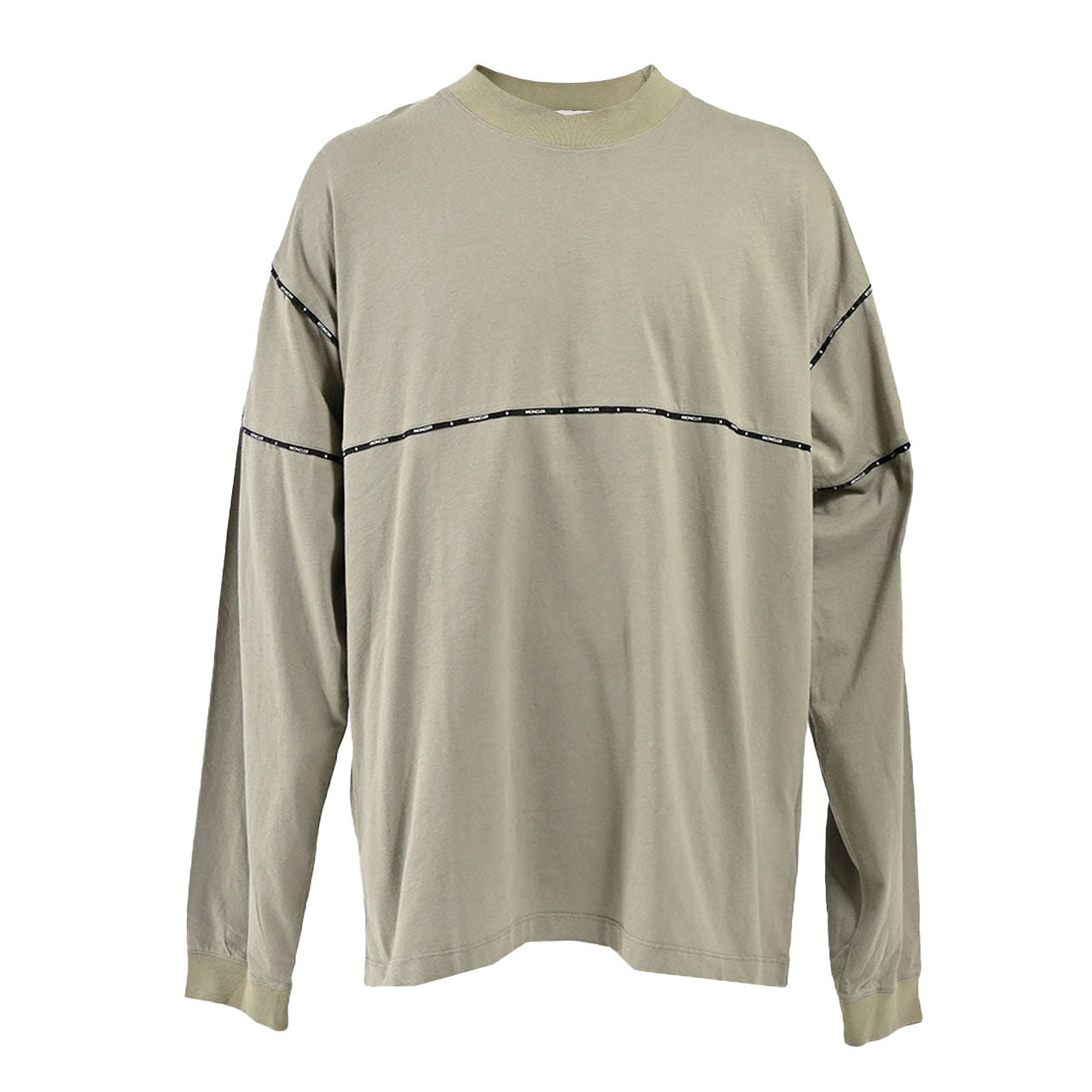 ★モンクレール MONCLER クルーネック長袖Tシャツ 8C01128 8390Y 880 グリーン メンズ