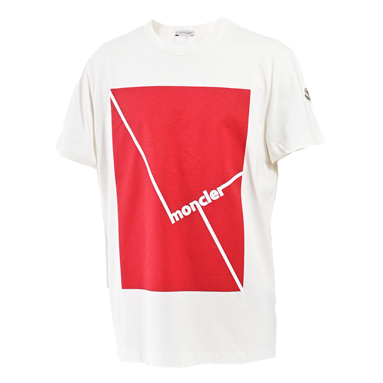 ★モンクレール MONCLER クルーネック半袖Tシャツ 8C0017 8390T 001 ホワイト メンズ