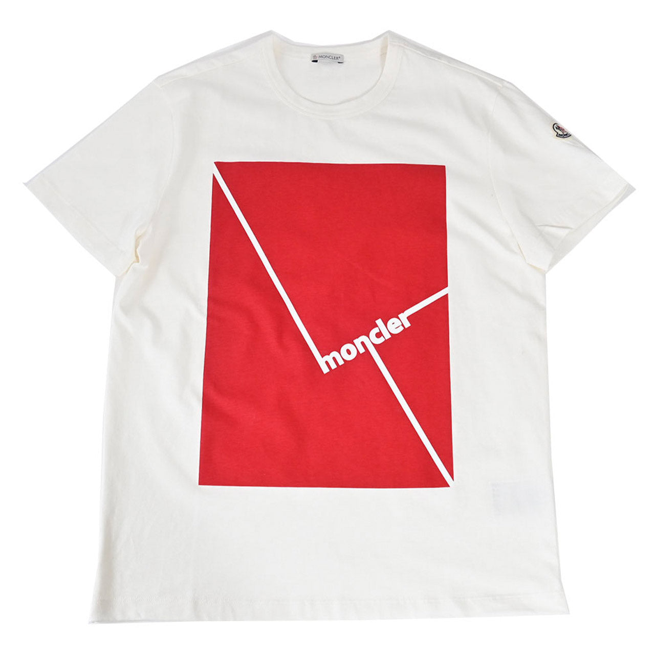 ★モンクレール MONCLER クルーネック半袖Tシャツ 8C0017 8390T 001 ホワイト メンズ