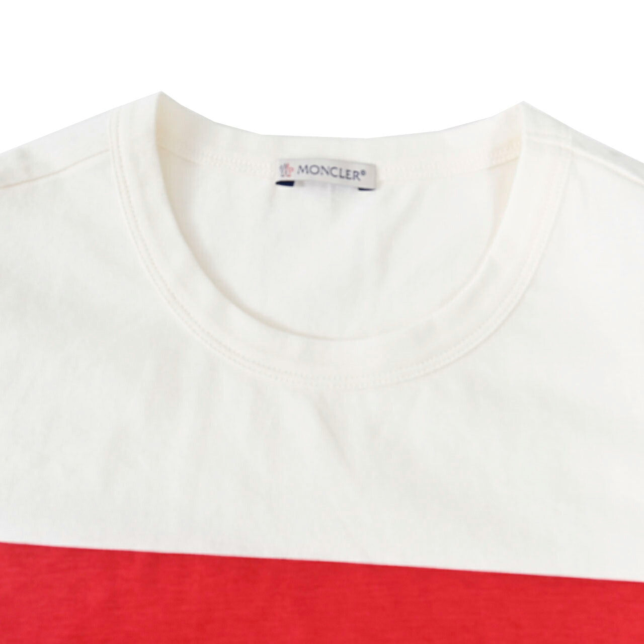 ★モンクレール MONCLER クルーネック半袖Tシャツ 8C0017 8390T 001 ホワイト メンズ