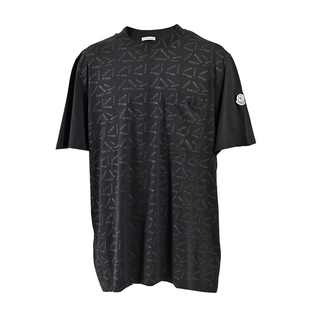 ★モンクレール MONCLER クルーネック半袖Tシャツ H2 091 8C00040 829H8 999 ブラック メンズ