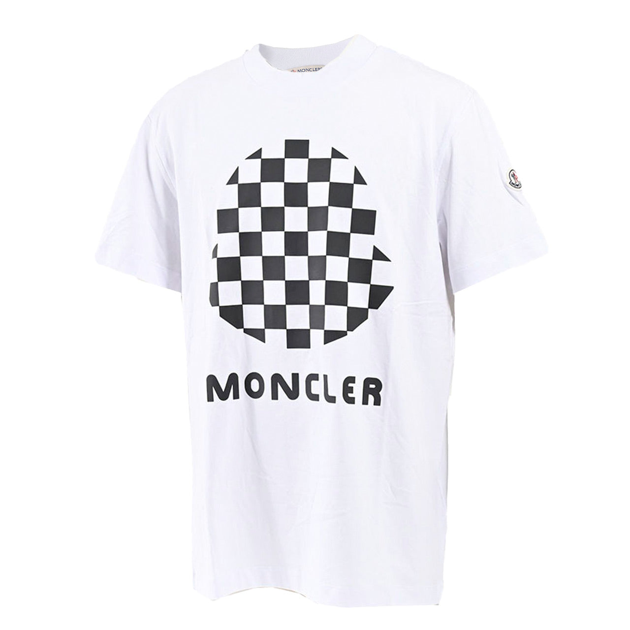 ★モンクレール MONCLER クルーネック半袖Tシャツ 8C01168 8390Y 001 ホワイト メンズ