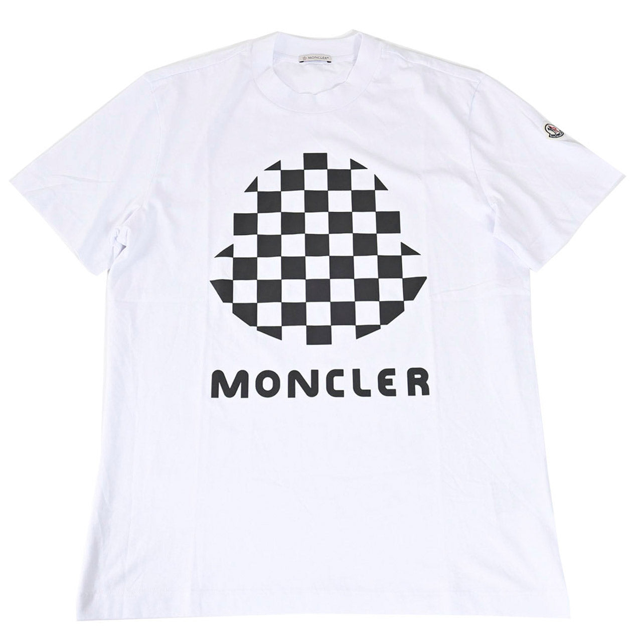 ★モンクレール MONCLER クルーネック半袖Tシャツ 8C01168 8390Y 001 ホワイト メンズ
