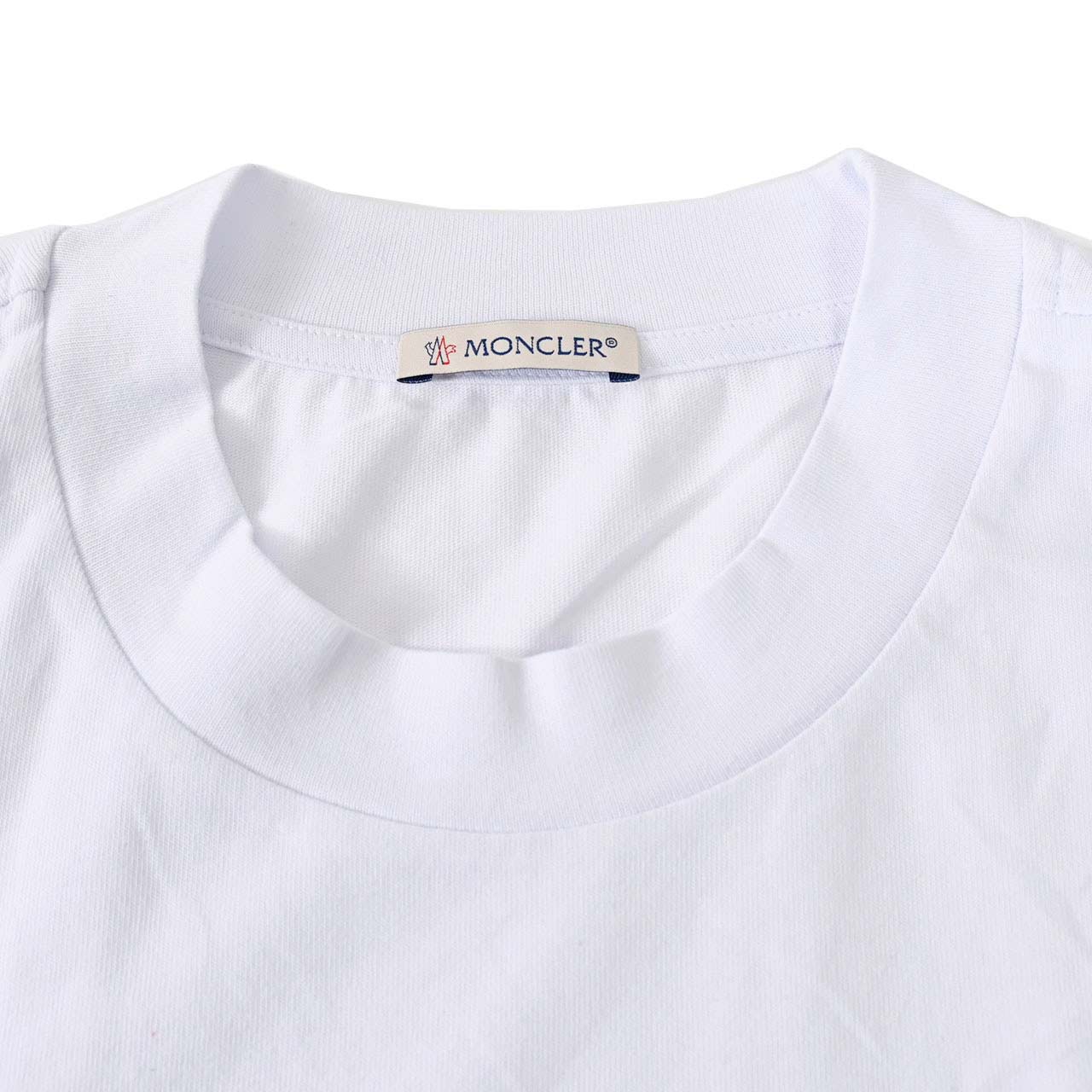 ★モンクレール MONCLER クルーネック半袖Tシャツ 8C01168 8390Y 001 ホワイト メンズ
