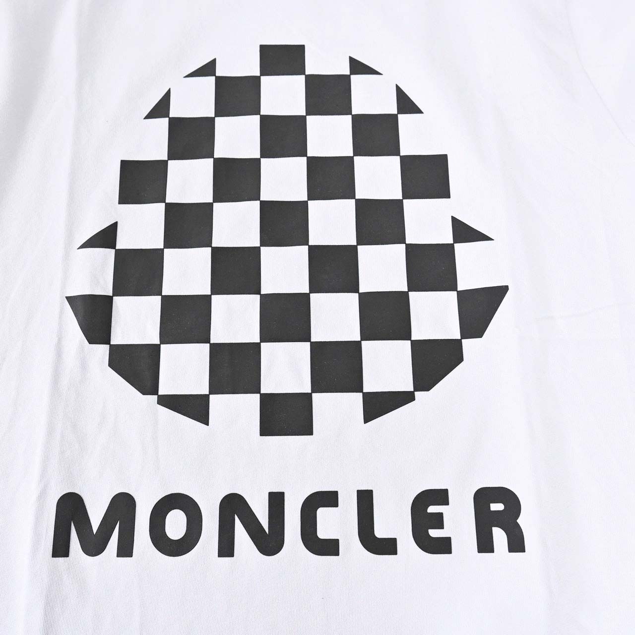 ★モンクレール MONCLER クルーネック半袖Tシャツ 8C01168 8390Y 001 ホワイト メンズ
