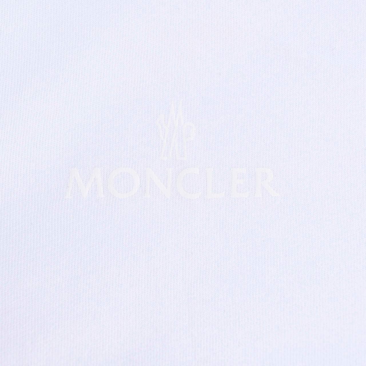 ★モンクレール MONCLER Tシャツ 8C01164 8390Y 001 ホワイト レディース