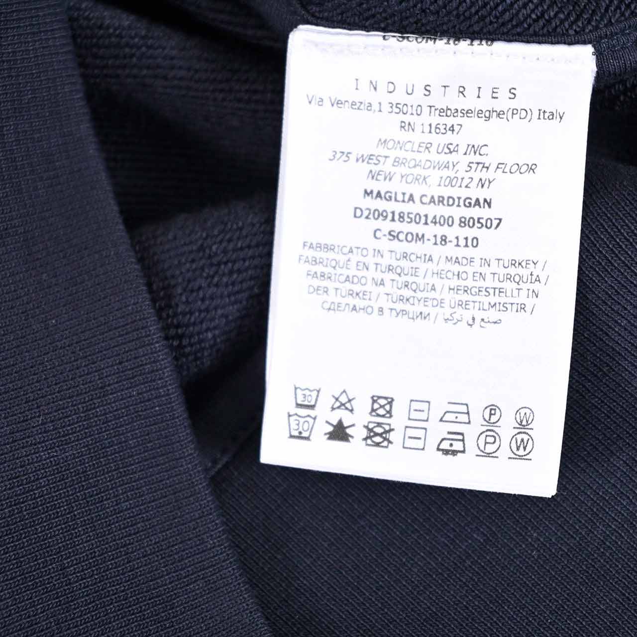 ★モンクレール MONCLER ジップアップパーカー 8501400 80507 778 ネイビー メンズ