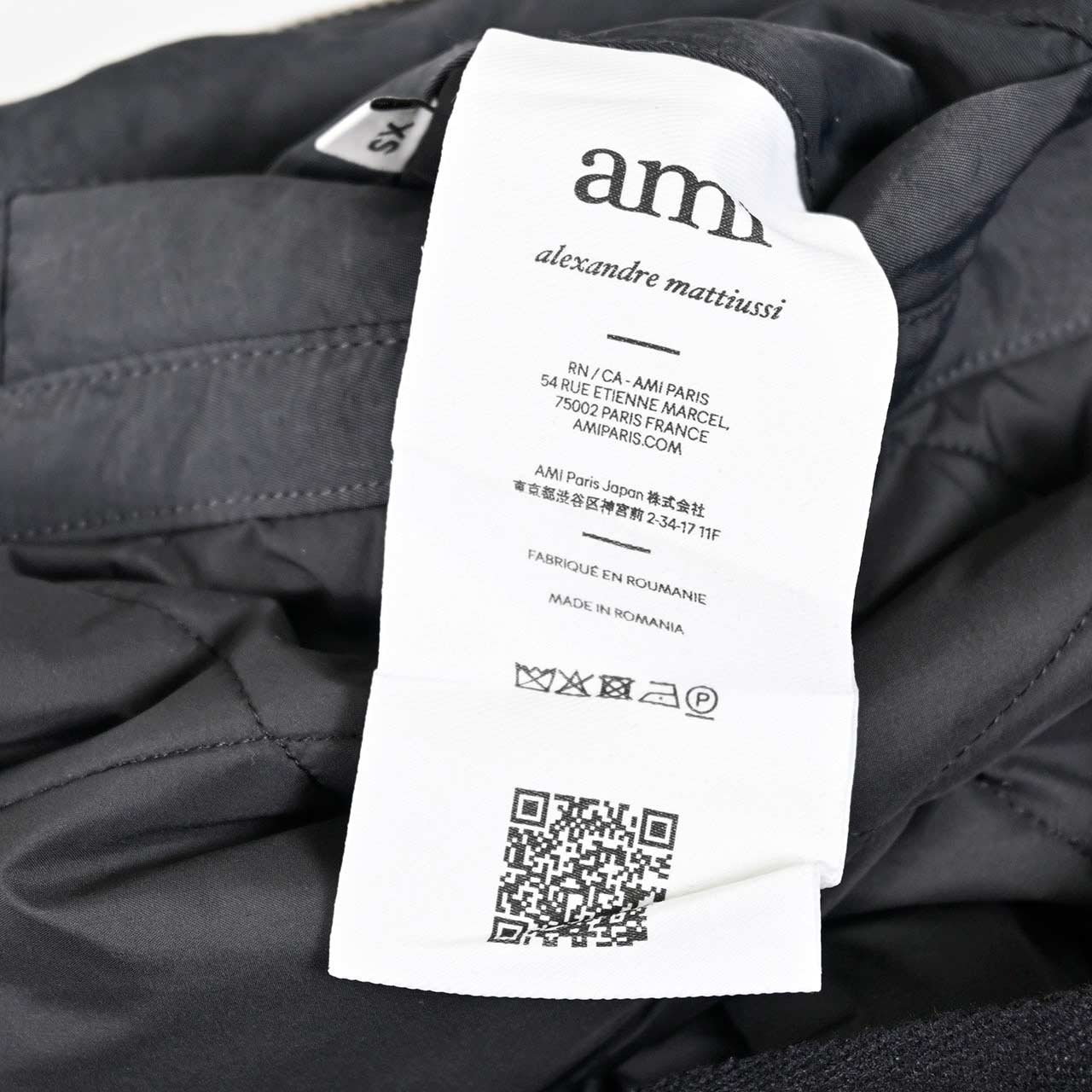 ★アミ AMI フード付コート HJK823.PA0035 020 グレー メンズ