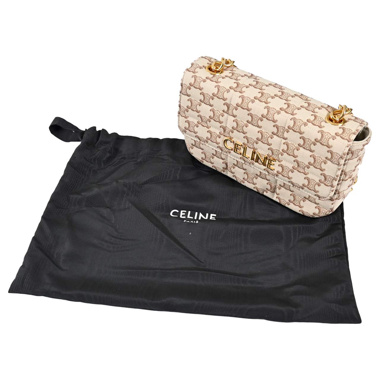 ★セリーヌ CELINE ショルダーバッグ マトラッセ モノグラム 11127 2EZ9 01BC 01BC ベージュ レディース