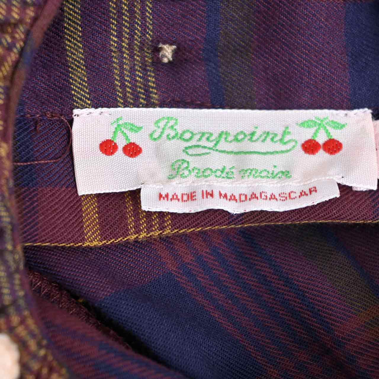 ボンポワン Bonpoint 刺繍襟 ブラウス W01GBLWO2601 452 マルチ 2021AW GIRL