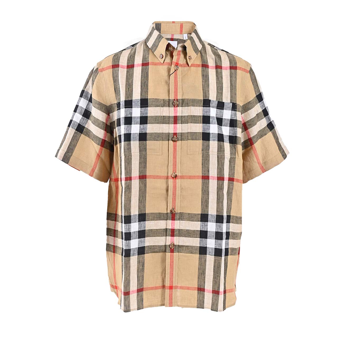 ★バーバリー BURBERRY 半袖シャツ 8051073 A7028 ベージュ 2022SS メンズ