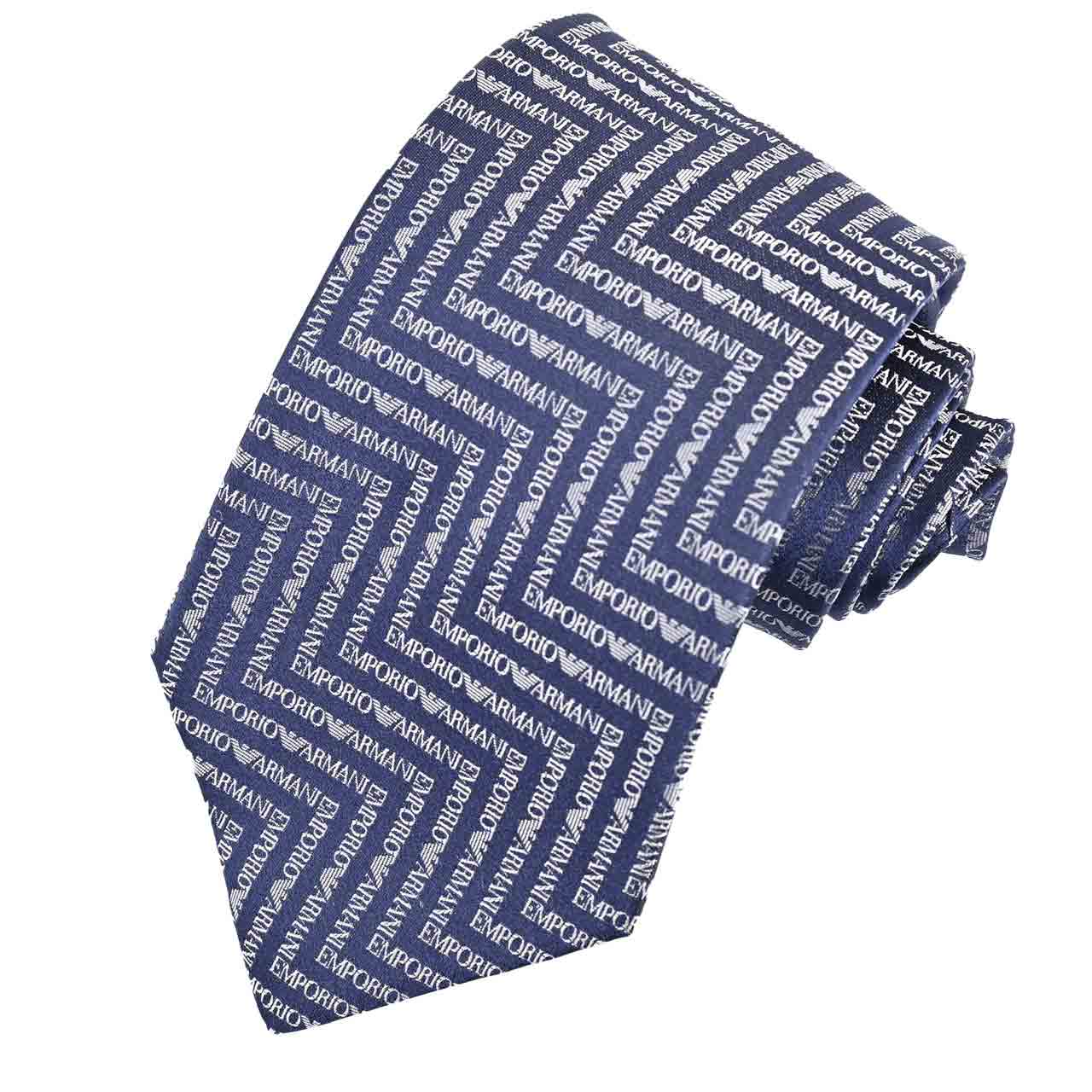 エンポリオ アルマーニ EMPORIO ARMANI ネクタイ 10EA2A2R604 633 ネイビー 2022AW メンズ