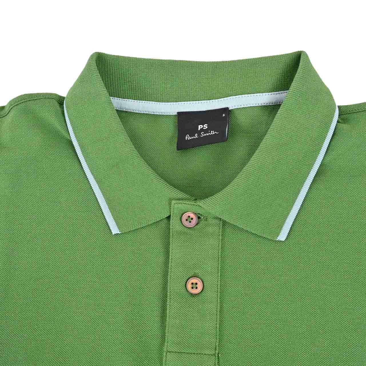 ピーエス ポール・スミス PS Paul Smith ポロシャツ BADGE COLLAR TIPPING M2R 151LZ K21580 33 グリーン 2023SS メンズ