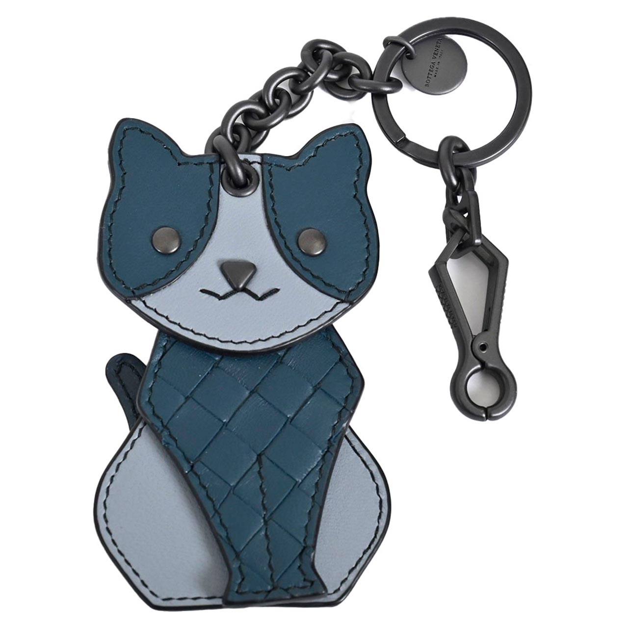 ボッテガ ヴェネタ BOTTEGA VENETA キーリング 猫 523450 V005X 8629 ブルー メンズ レディース