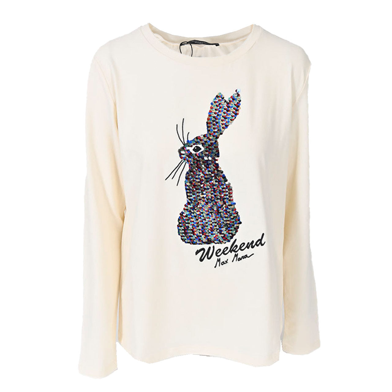 ウィークエンド マックスマーラ WEEKEND MAX MARA クルーネック長袖Ｔシャツ SIAMESE 594604336 4 ホワイト  2023AW レディース