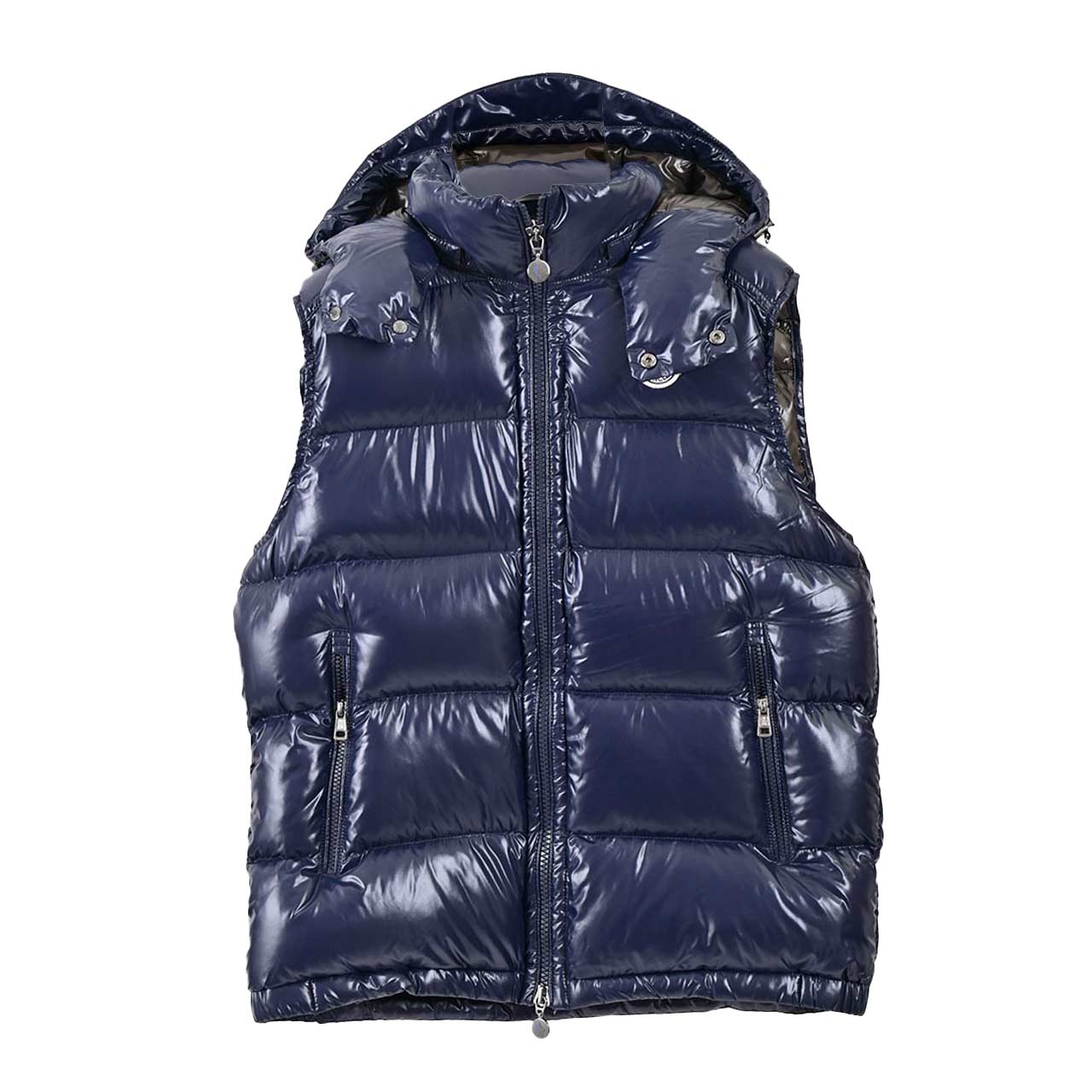 ★モンクレール MONCLER ダウンベスト BORMES 742 ネイビー メンズ