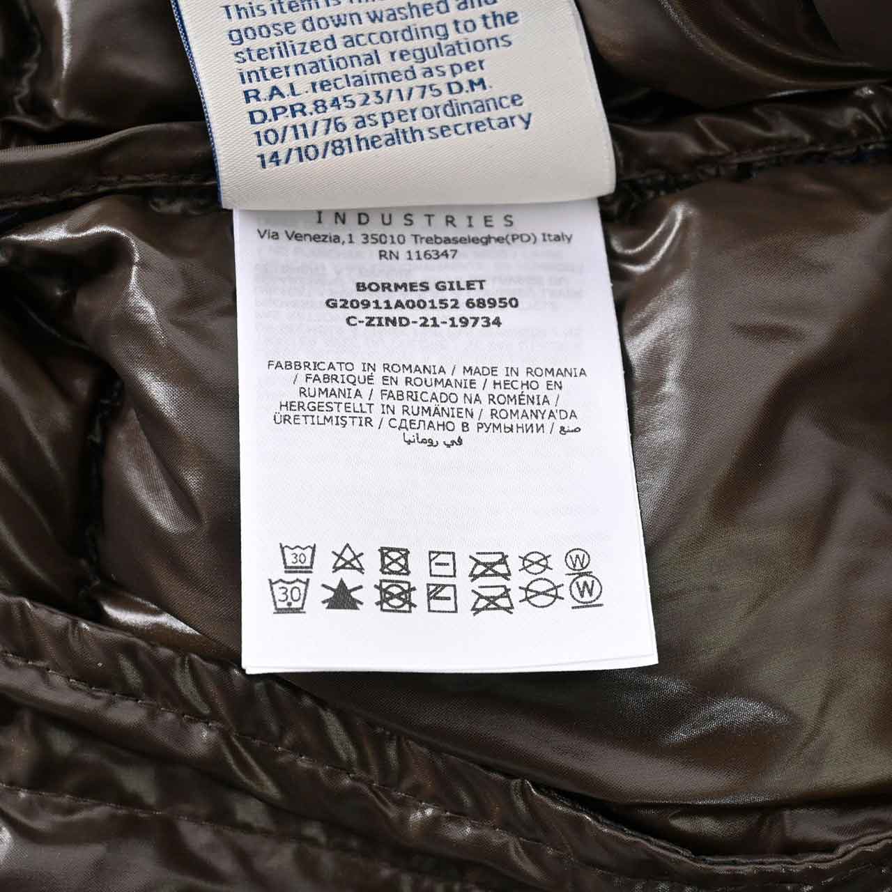 ★モンクレール MONCLER ダウンベスト BORMES 742 ネイビー メンズ