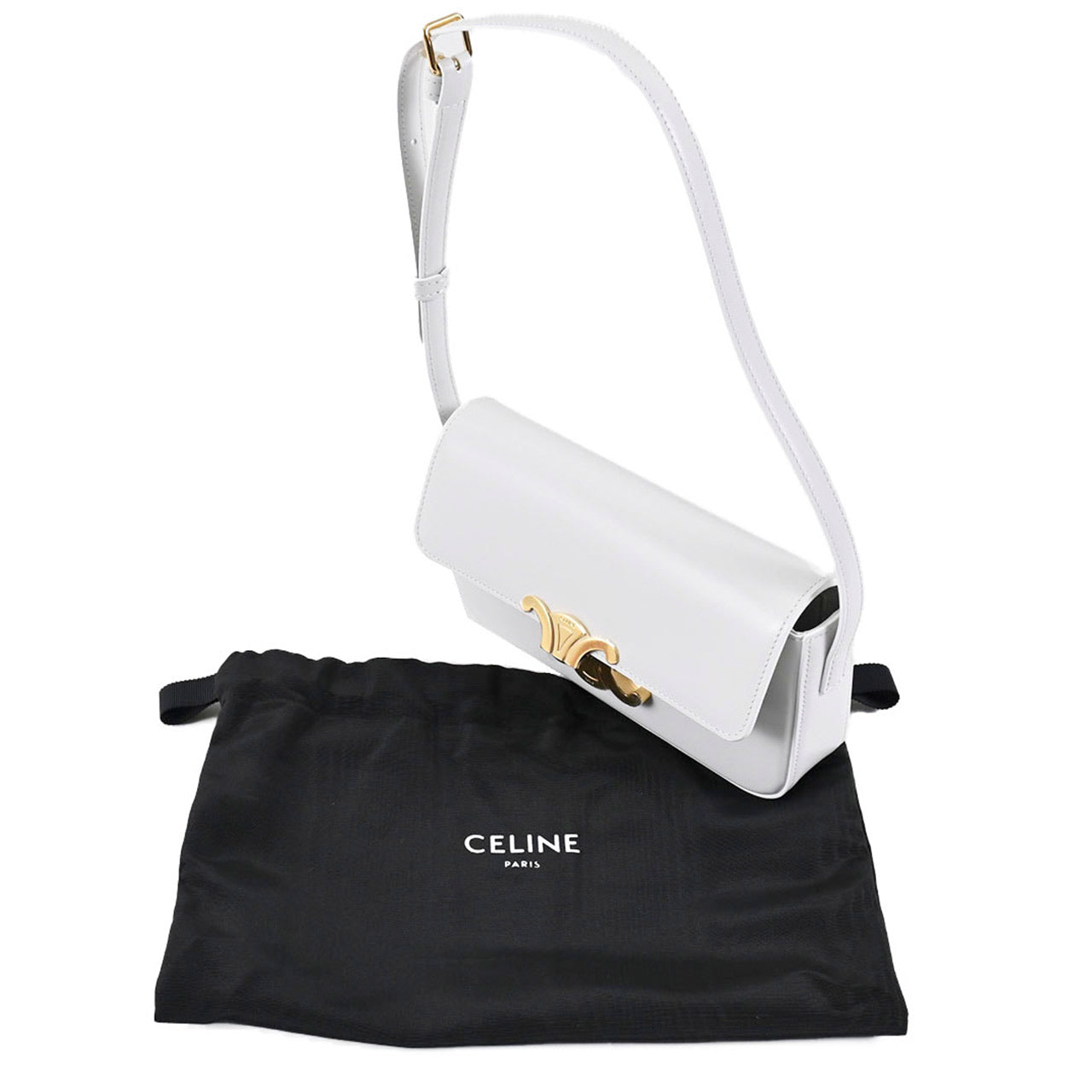 ★セリーヌ CELINE ショルダーバッグ 19414 3BF4 01HT ホワイト 2024SS レディース