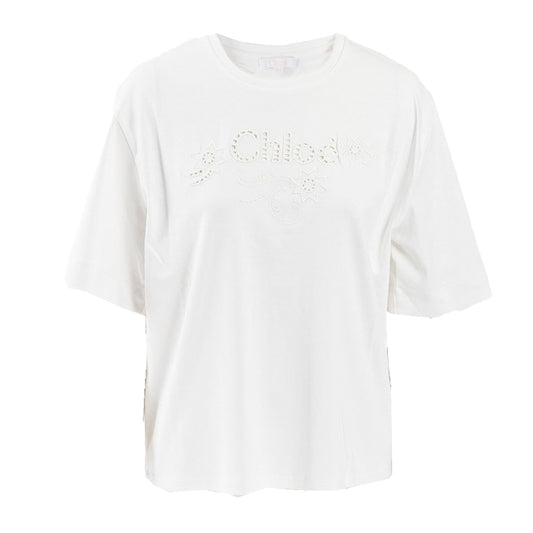 ★クロエ CHLOE Tシャツ C20109 117 117 ホワイト 2024SS レディース