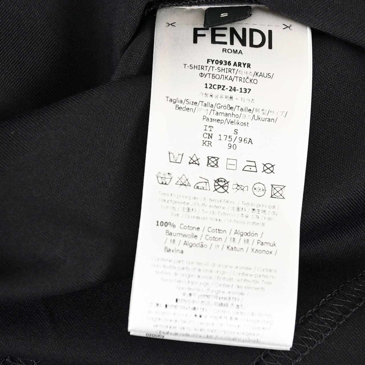 ★フェンディ FENDI Tシャツ ARYR FY0936 F0QA1 ブラック 2024AW メンズ