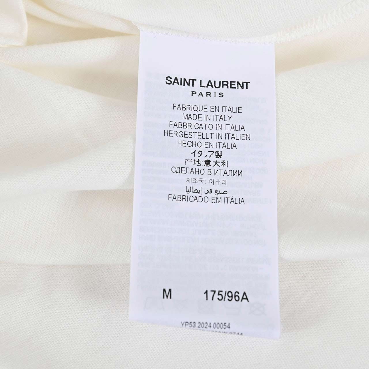 ★サンローラン Saint Laurent Tシャツ 663278 Y37AW 9744 ホワイト 2024AW メンズ