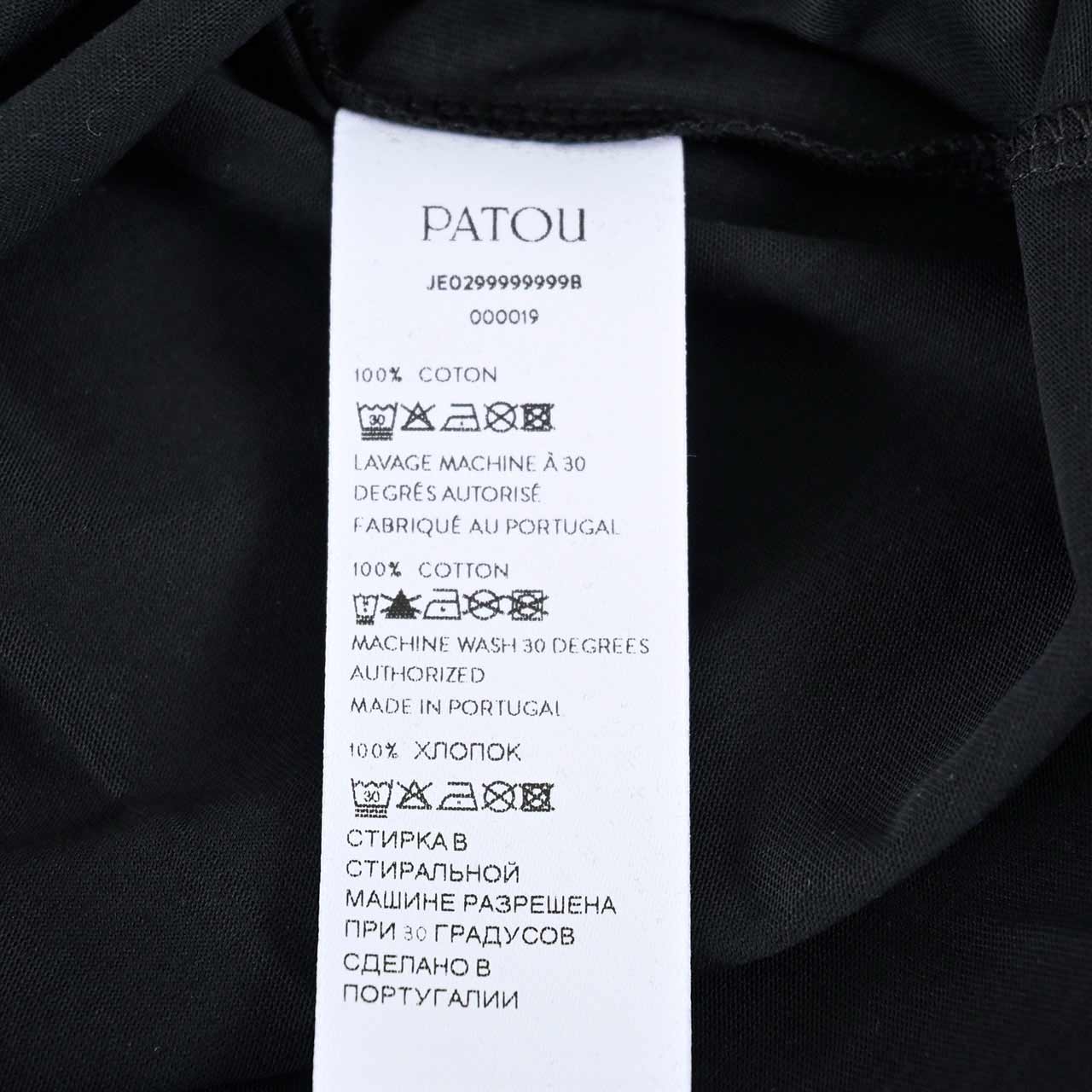 ★パトゥ PATOU Tシャツ JE0299999 999B ブラック 2024SS レディース