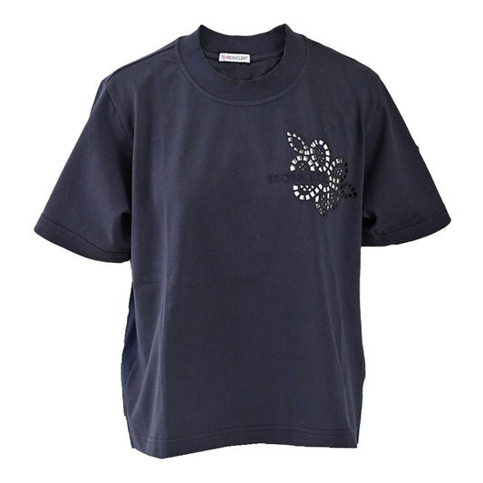 ★モンクレール MONCLER Tシャツ 8C　00028　829HP 778 ネイビー 2023SS レディース