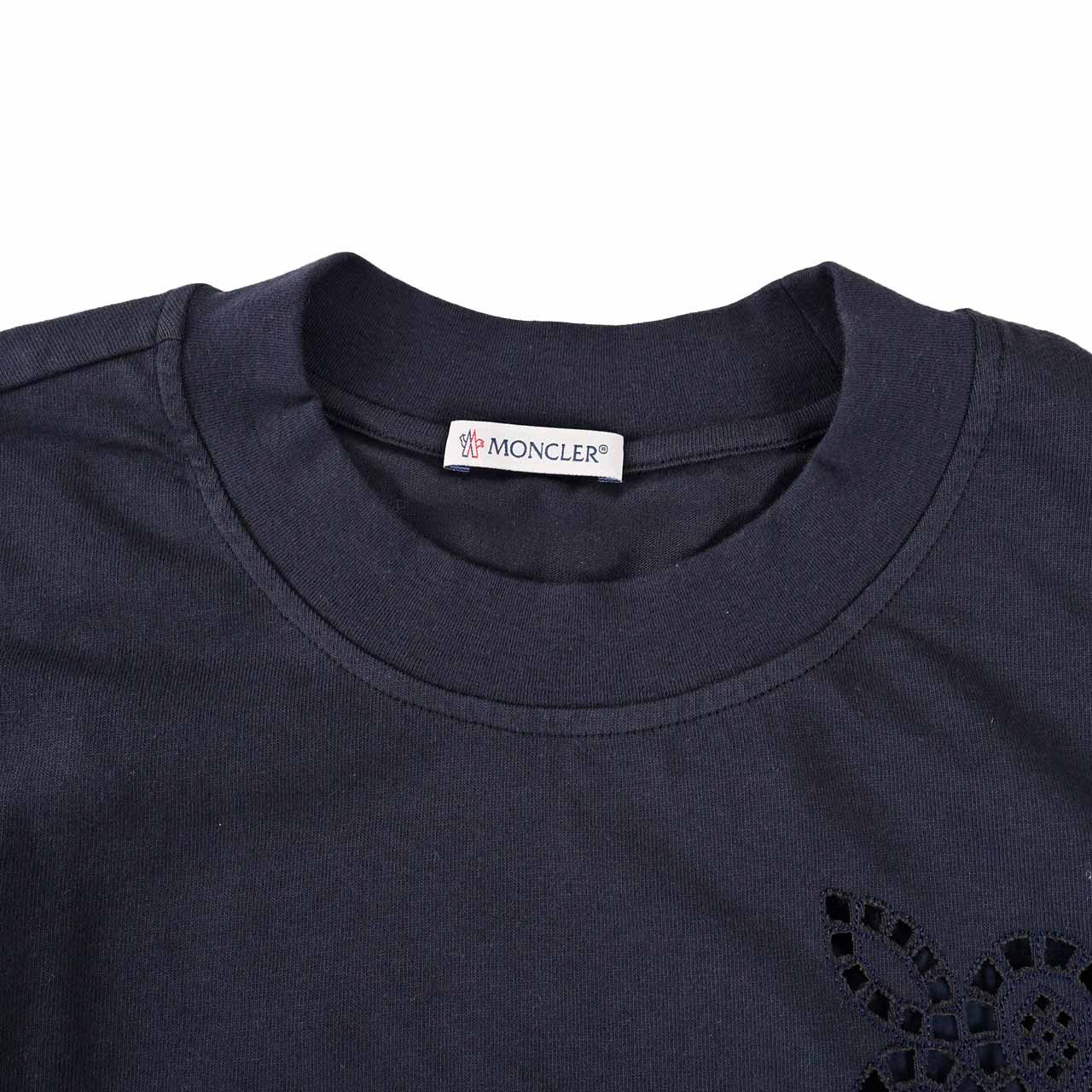 ★モンクレール MONCLER Tシャツ 8C　00028　829HP 778 ネイビー 2023SS レディース