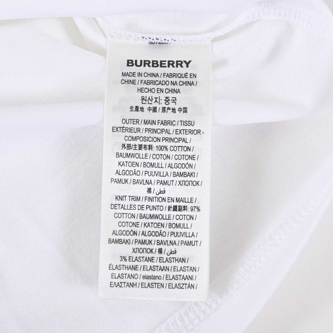 ★バーバリー BURBERRY Tシャツ 8072881 ホワイト 2024SS レディース