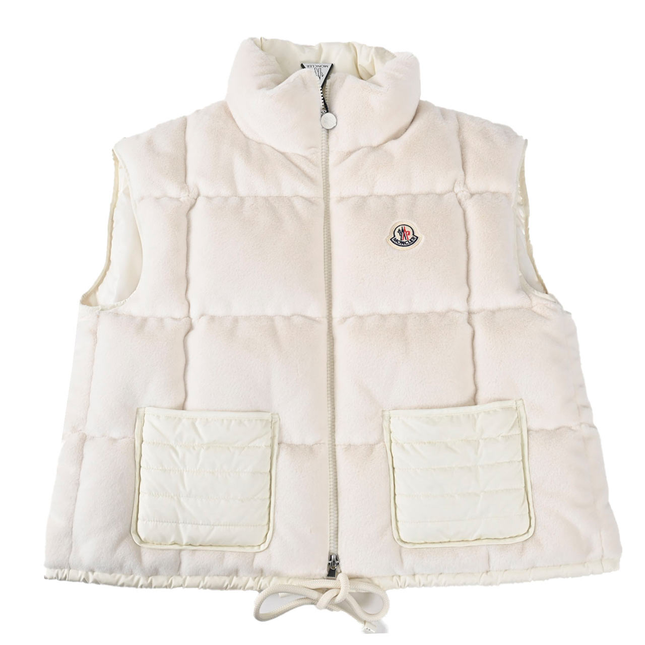 ★モンクレール MONCLER ダウンベスト ARQUES 1A0000489AL5 033 ホワイト 2024AW レディース