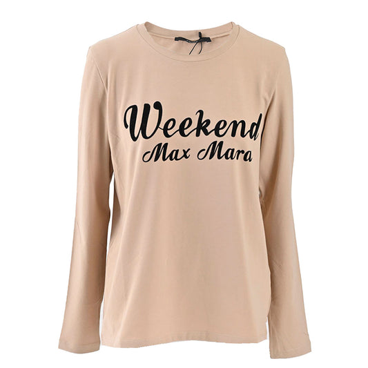 ★ウィークエンド マックスマーラ WEEKEND MAXMARA クルーネック長袖Ｔシャツ 5946022600 QUINOA 006 ベージュ 2024AW レディース