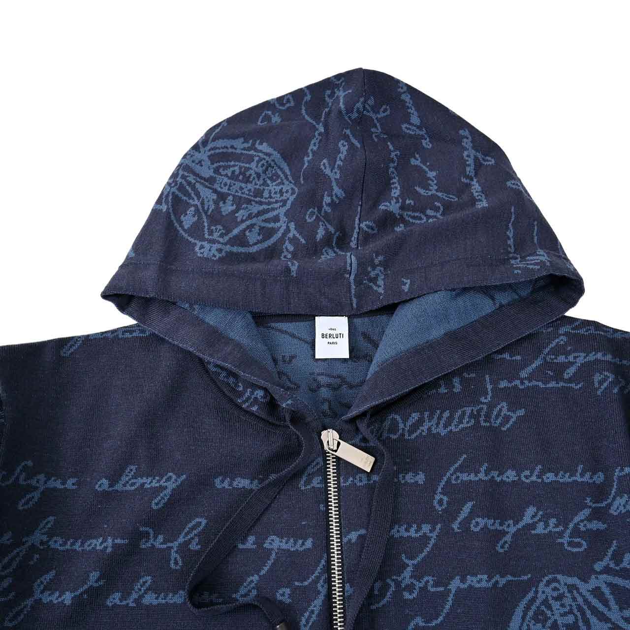 ★ベルルッティ BERLUTI ジップアップパーカー YWBG 47N KNITWEA R27KZL01 001 47N ネイビー メンズ