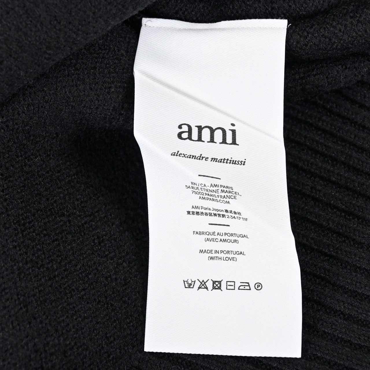 ★アミ AMI セーター BFUKS006.018 009 ブラック 2024AW レディース