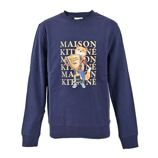 ★メゾン キツネ MAISON KITSUNE トレーナー LM00311KM0001 P480 ネイビー  メンズ