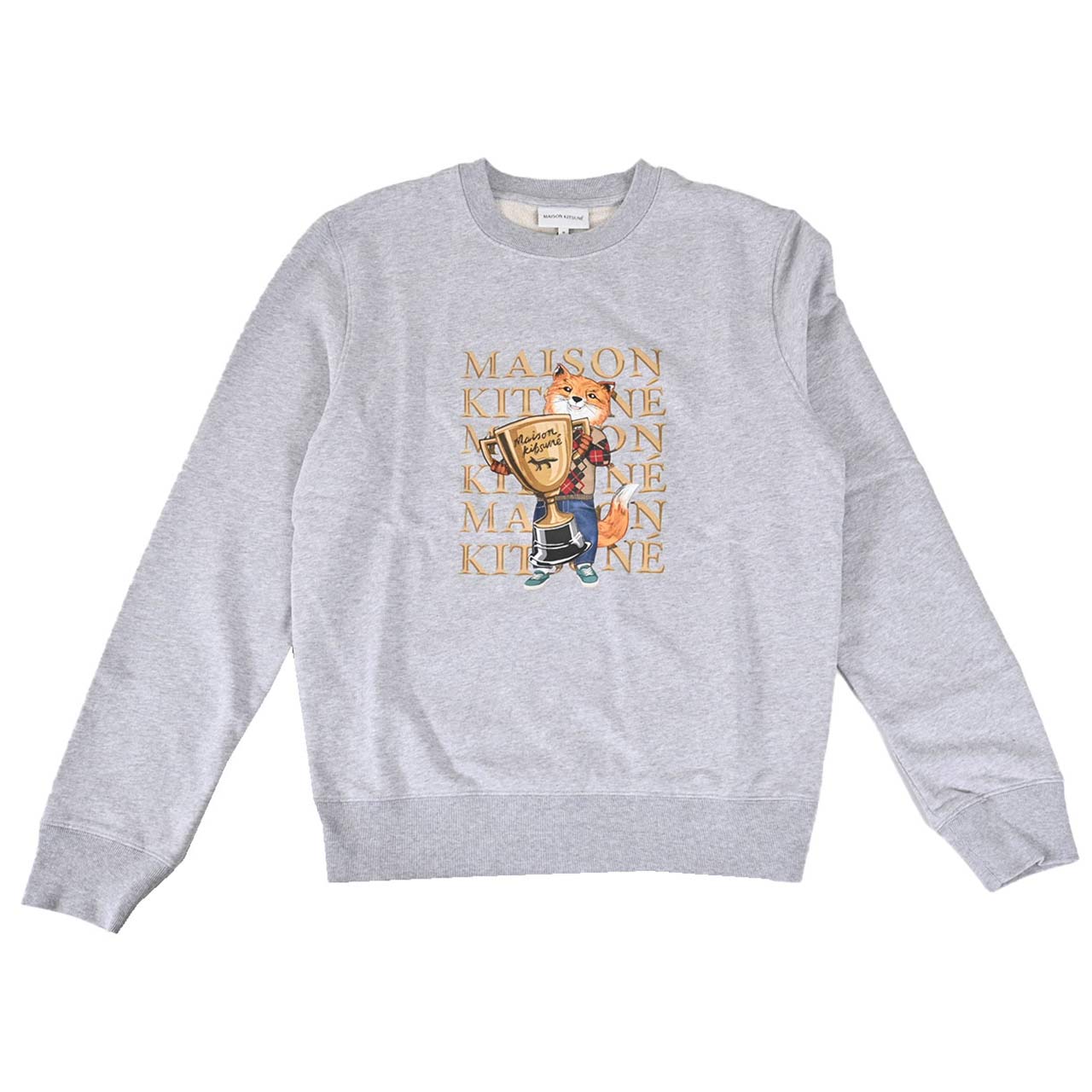 ★メゾン キツネ MAISON KITSUNE トレーナー LM00311KM0001 H150 グレー  メンズ