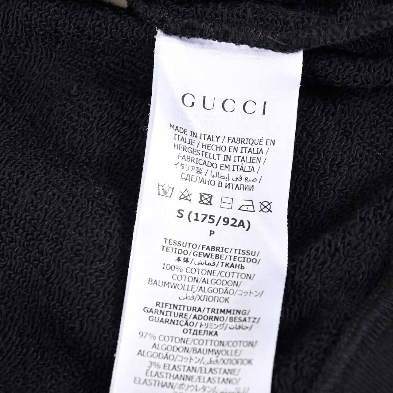 ★グッチ GUCCI パーカー 700117 XJEOT 1082 ブラック  メンズ