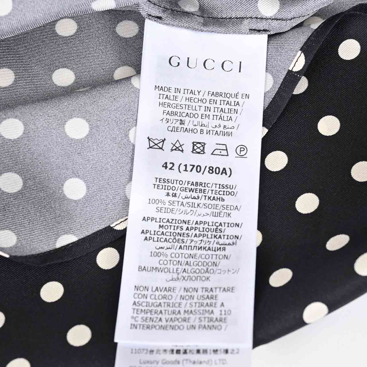 ★グッチ GUCCI 半袖シャツ 730971 ZALZR 1066 ブラック  メンズ