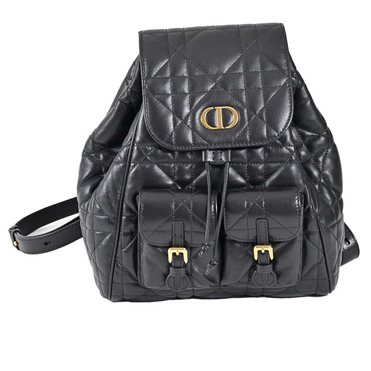 ★クリスチャンディオール CHRISTIAN DIOR バックパック Sac a dos Dior Caro M6301UNOZ M900 ブラック 2025SS レディース