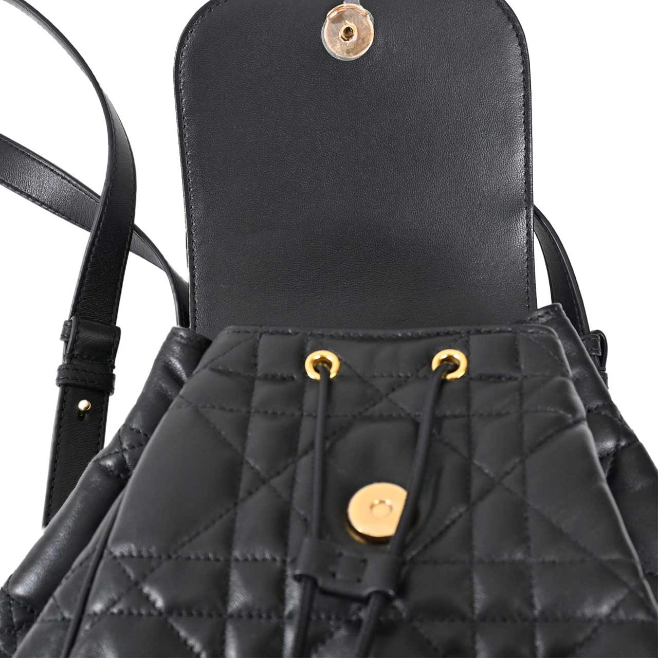 ★クリスチャンディオール CHRISTIAN DIOR バックパック Sac a dos Dior Caro M6301UNOZ M900 ブラック 2025SS レディース