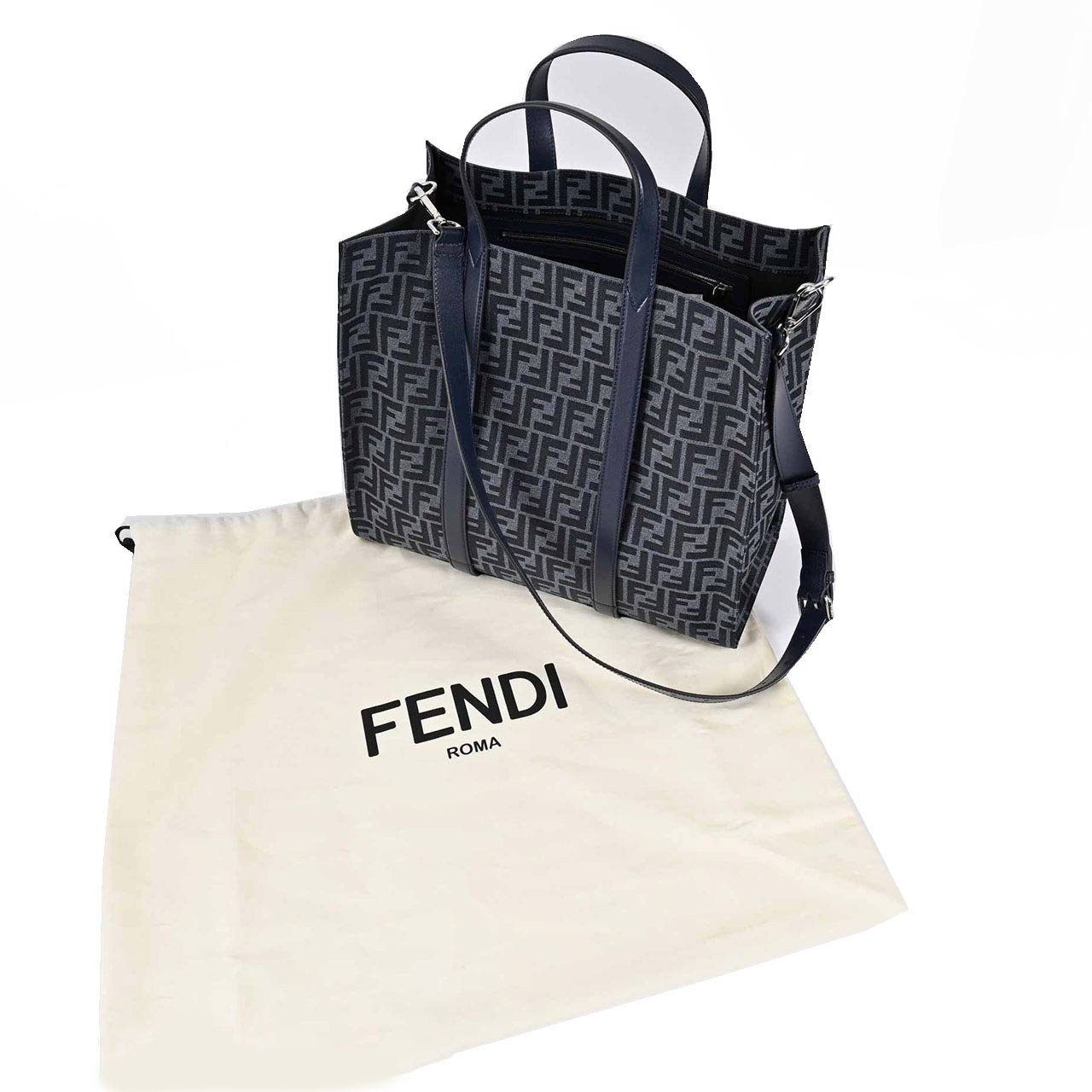 ★フェンディ FENDI トートバッグ AG0M 7VA390 F1O97 グレー  メンズ レディース