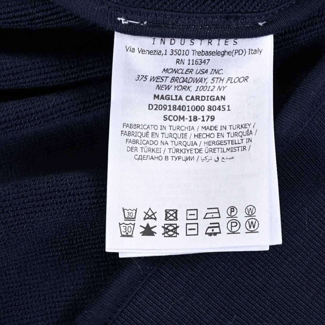 ★モンクレール MONCLER ジップアップパーカー 8401000　80451 773 ネイビー レディース