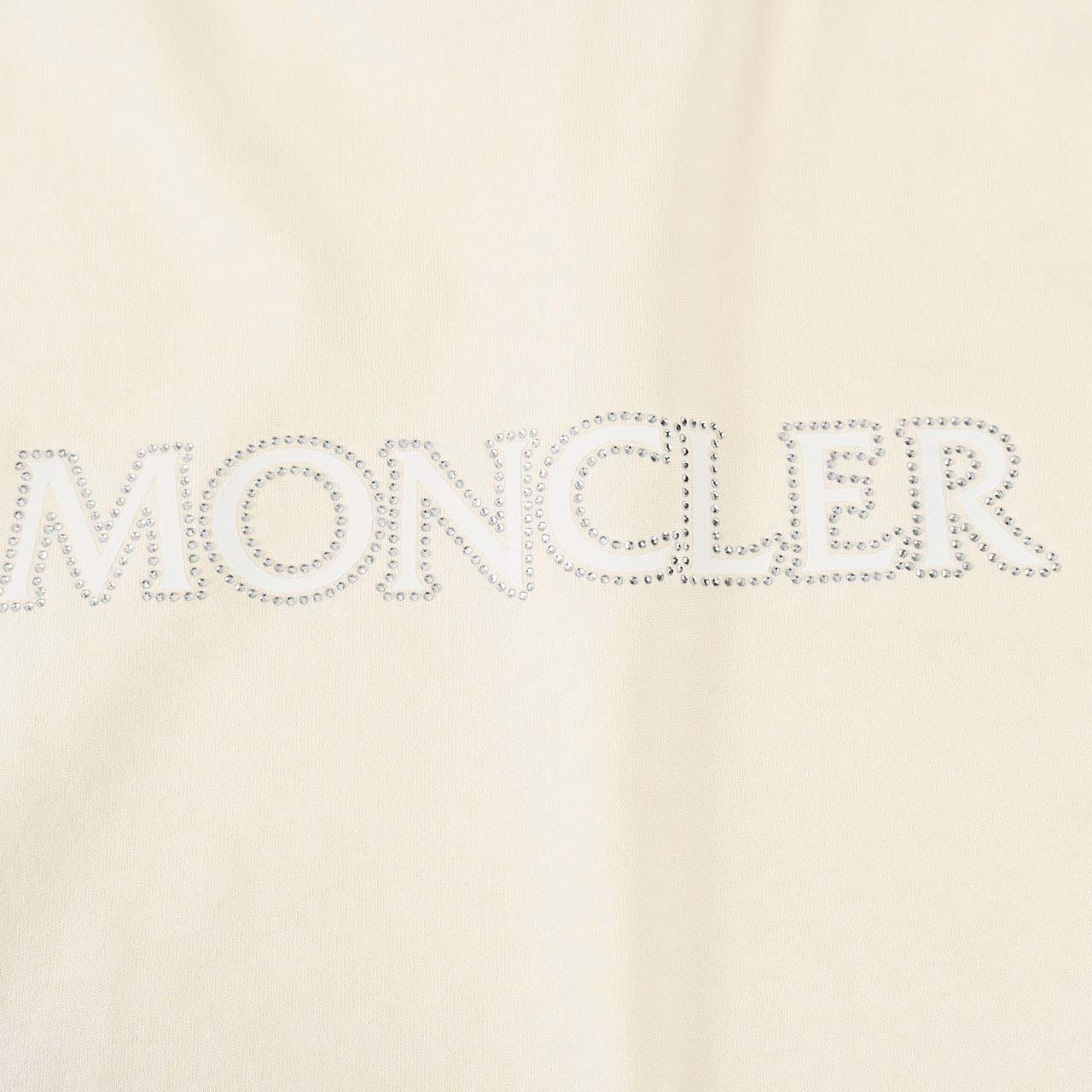 ★モンクレール MONCLER クルーネック半袖Ｔシャツ MANICA　CORTA 89AIJ 8C000 21 034 クリーム 2024SS レディース