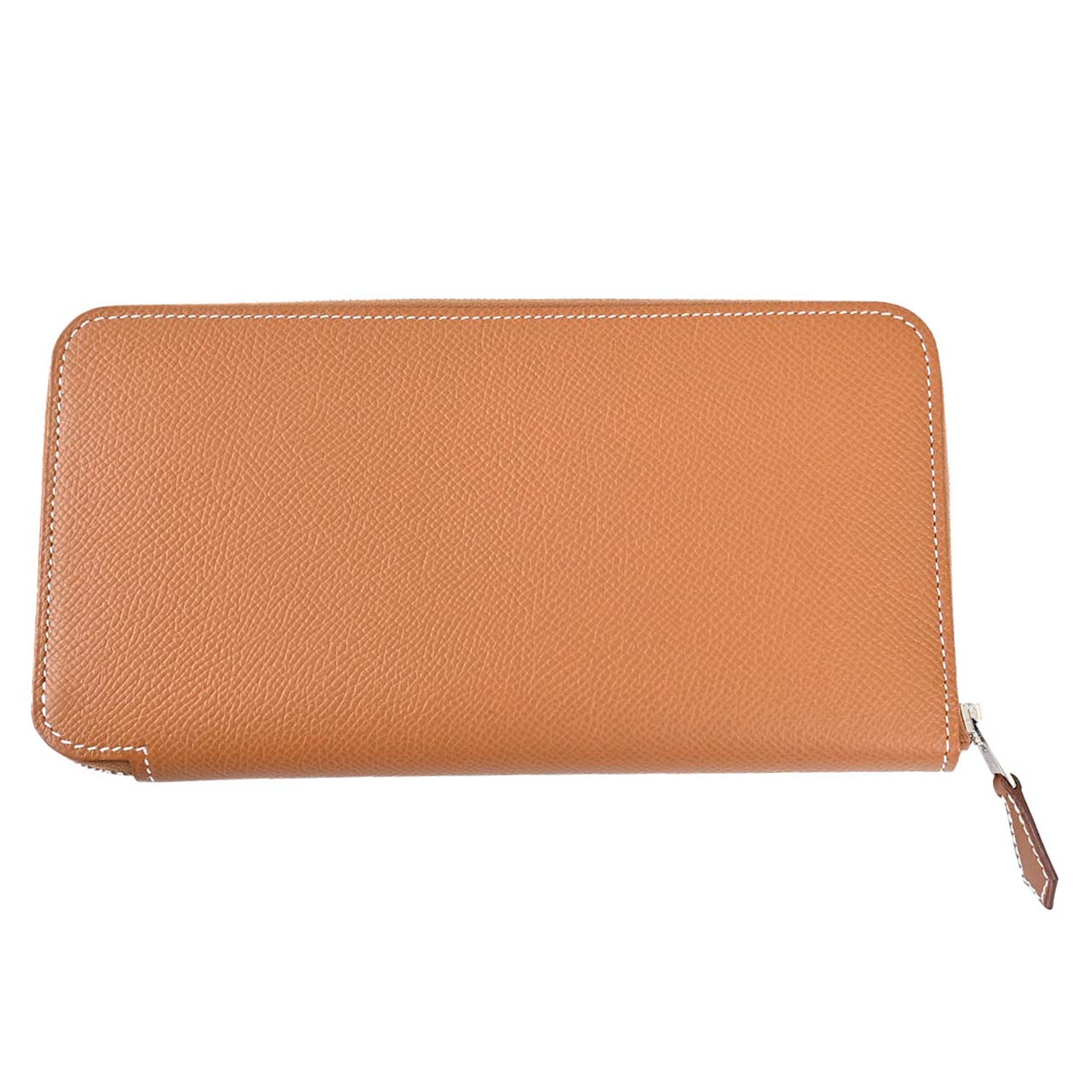 ★エルメス HERMES ラウンドファスナー長財布 アザップ シルクイン H084387CKAD ブラウン レディース