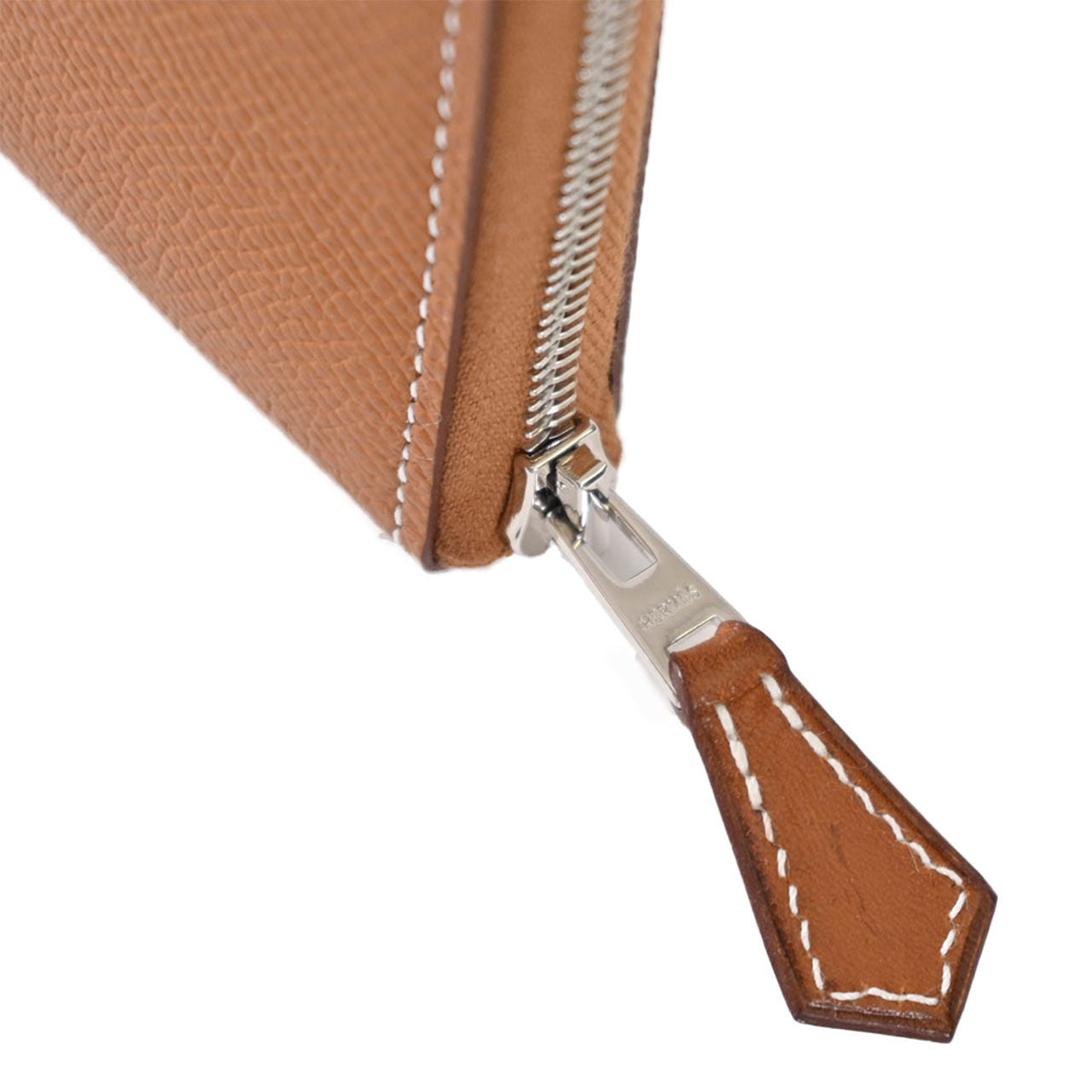 ★エルメス HERMES ラウンドファスナー長財布 アザップ シルクイン H084387CKAD ブラウン レディース