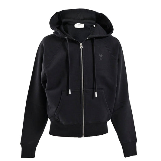 ★アミ AMI ジップアップパーカー HSW474.747 001 ブラック メンズ