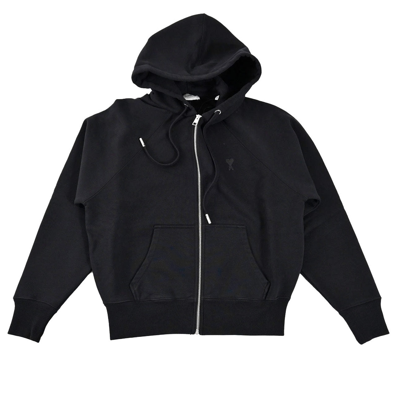 ★アミ AMI ジップアップパーカー HSW474.747 001 ブラック メンズ